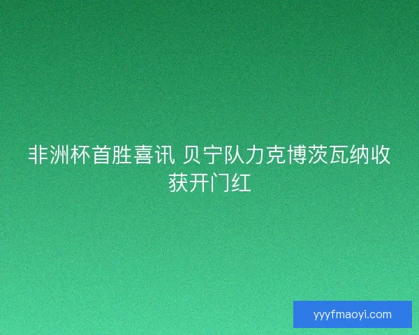 非洲杯首胜喜讯 贝宁队力克博茨瓦纳收获开门红 非洲杯首胜喜讯 贝宁队力克博茨瓦纳收获开门红