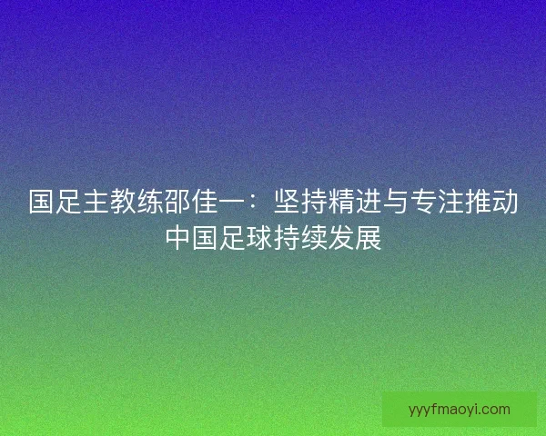 国足主教练邵佳一：坚持精进与专注推动中国足球持续发展