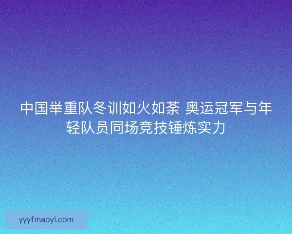 中国举重队冬训如火如荼 奥运冠军与年轻队员同场竞技锤炼实力 中国举重队冬训如火如荼 奥运冠军与年轻队员同场竞技锤炼实力